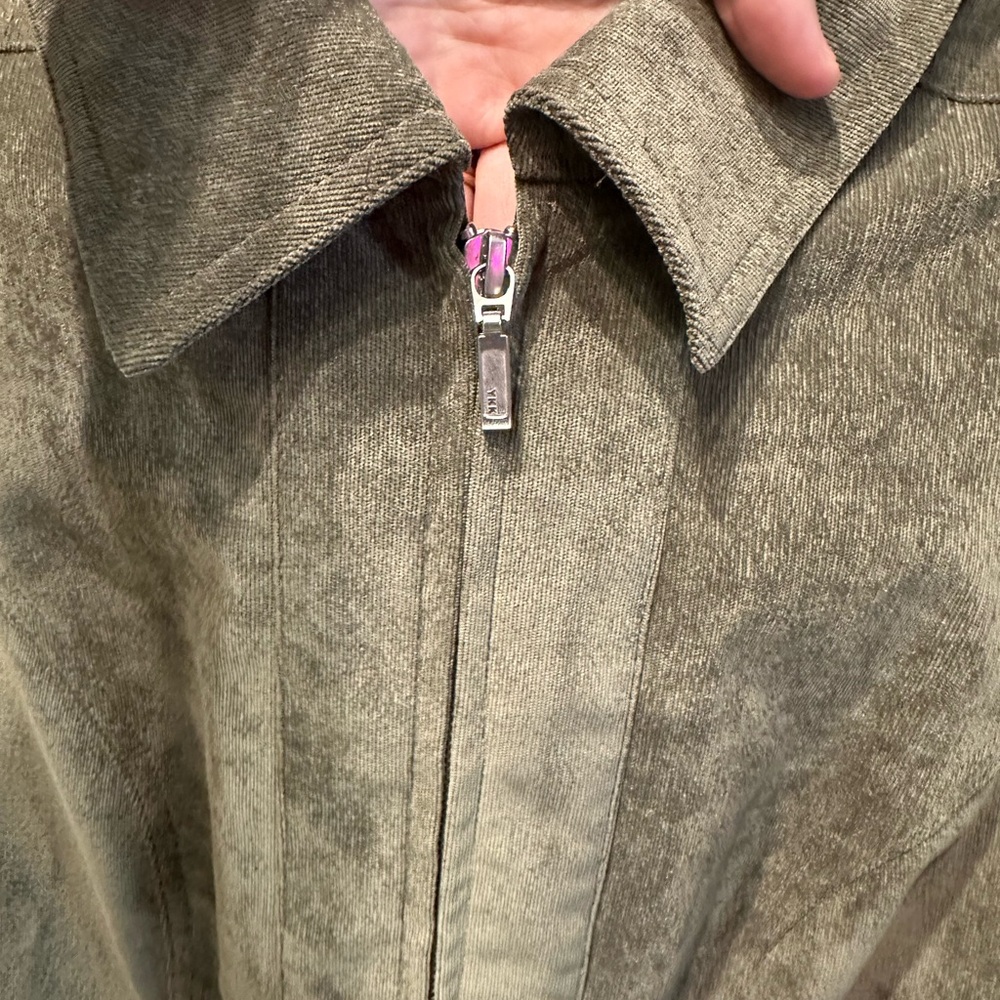 Christopher & Banks | Green Utility Jacket‎ with Classic Collar | Small - Picture 6 of 10